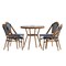 Flash Furniture Bordeaux French Bistro 31.5in. Tbl, Navy and White PE Rattan, Glass Top w/4 Stack Chairs - Natural SDA-AD641012-80-4001-NVYWH-NAT-GG - alternate 7